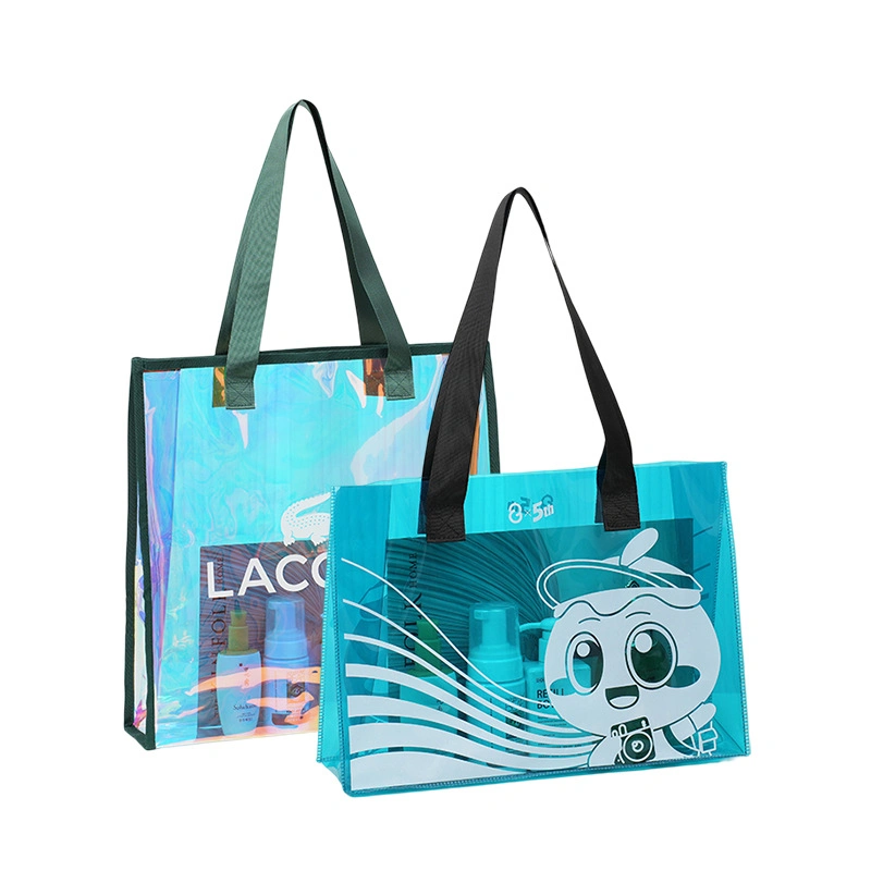 Sac d'emballage attrayant Sacs en plastique PVC Sacs d'emballage avec film à effet hologramme pour la promotion.