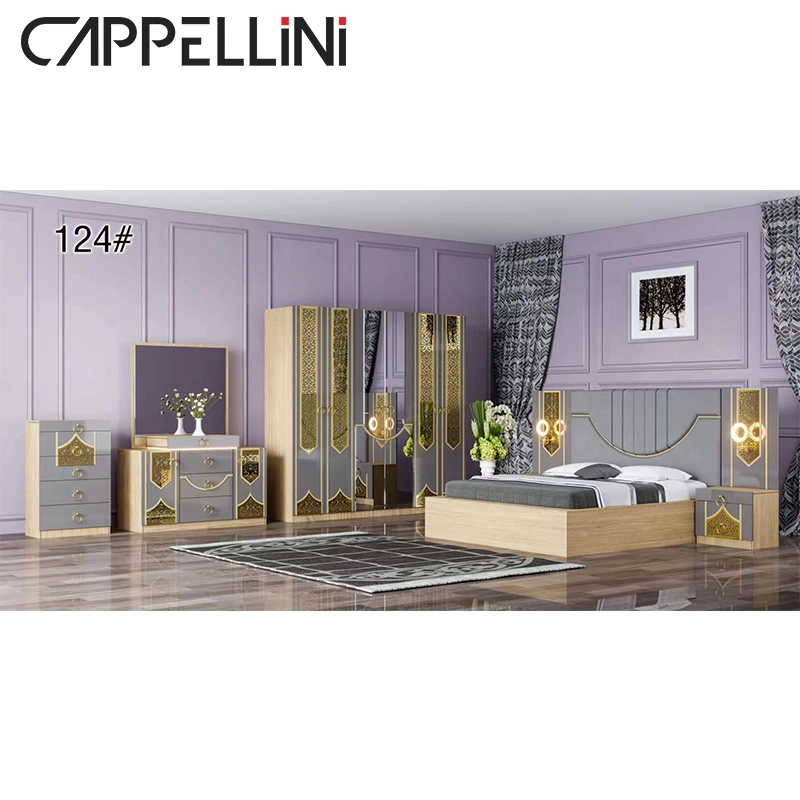 Table basse moderne de style italien meuble TV en cuir ensemble Safa Chambre Cabinet Night Stand Table chaise de salle à manger Salon canapé coupe Sofa Hotel Accueil Mobilier