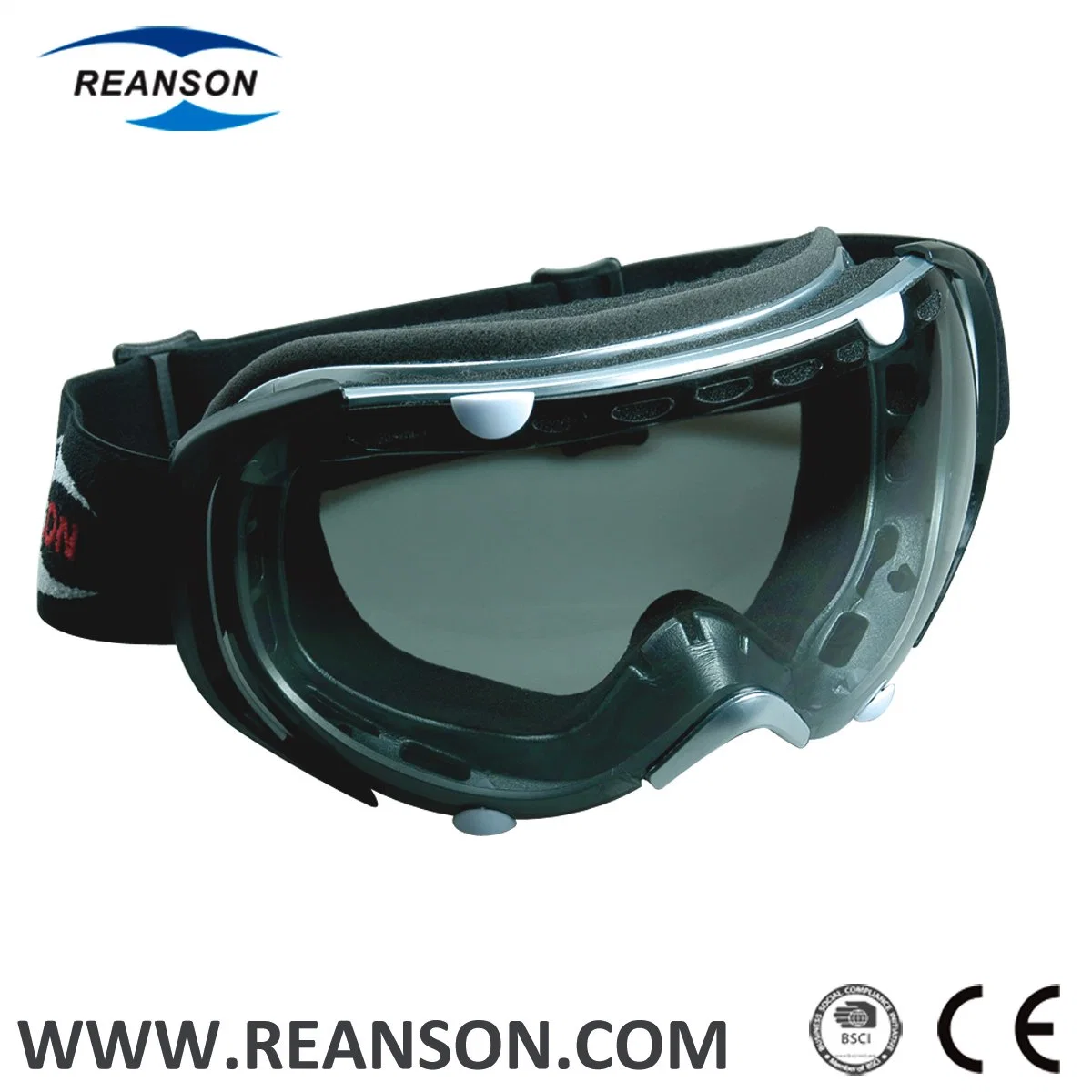 China Wide View Frameless Mirrored Lenses Skiing Goggles