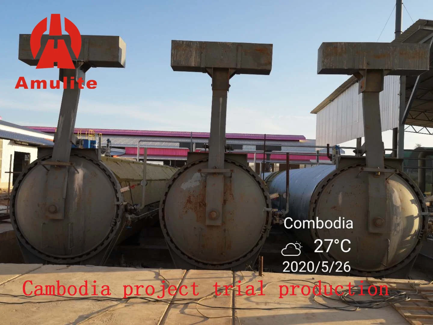 Cambodia Fiber Cement Board Production Line Trial Running