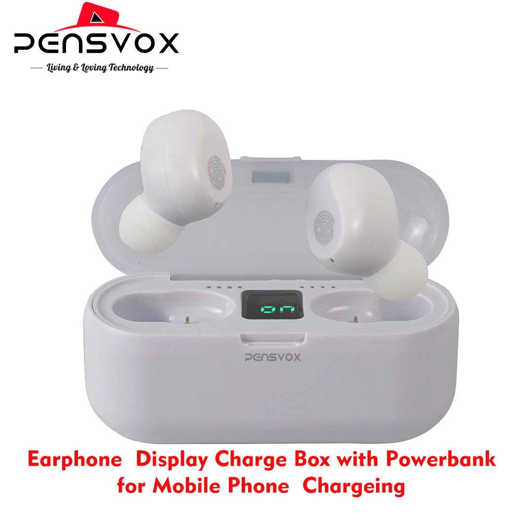 HiFi Earphone for Music Games Earplugs with Charging Box for Powerbank Mobile Phone Charging