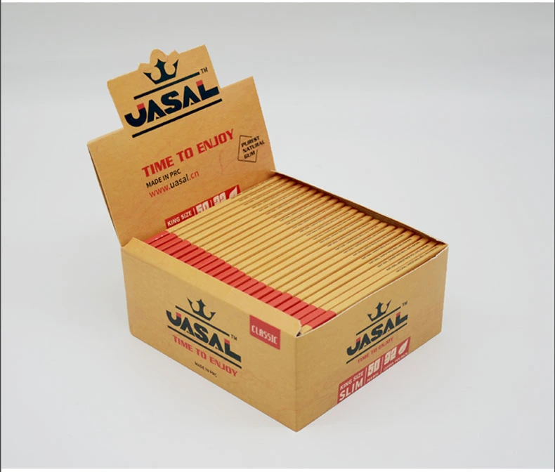 Customized 32 Leaves Various Color King Slim Cone Classic Natural All Sizes Rolling Paper