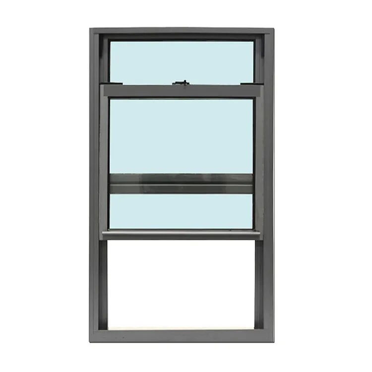 Aluminium Thermal Break Einzel- und Doppelfenster Doppelfenster Und Türen Profile Single Hängte PVC-Fenster