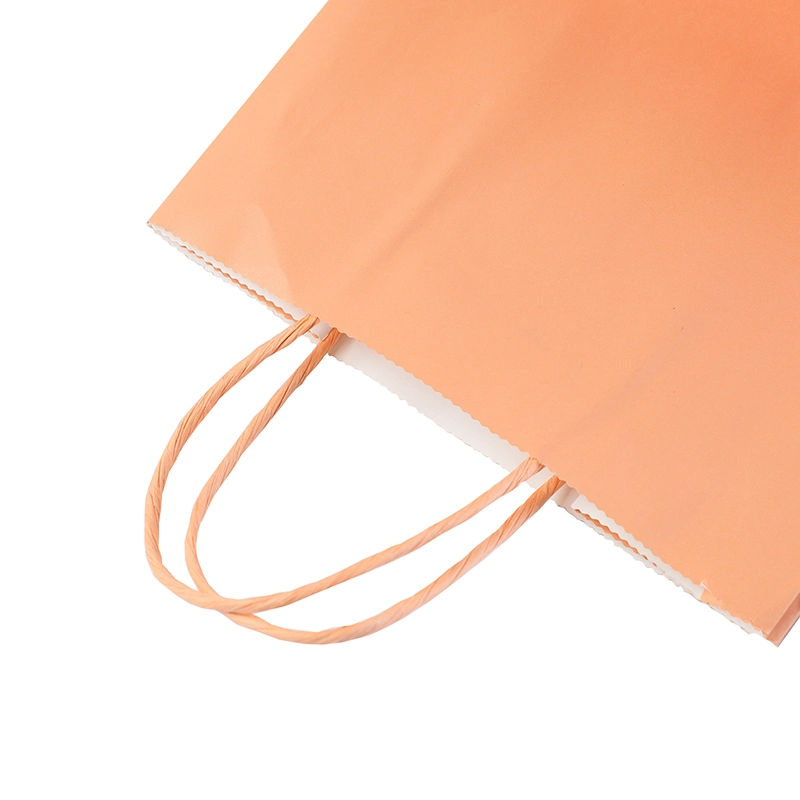 Orange Gift Packaging Paper Bag Beautiful Color with Custom Design