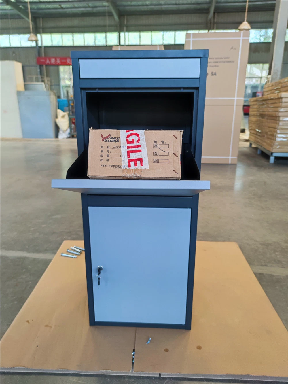 Outdoor Floor Mount Metal Steel Post Mailboxes