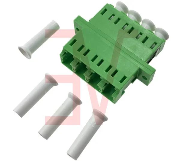 LC/APC Plastic Fiber Optic Split Adapter with Flange