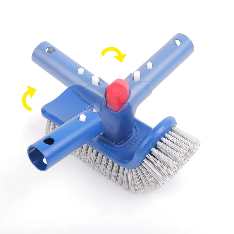 Hotook OEM Free Sample Wall Cleaning 5.5 Inch Rotatable Handle Stainless Steel Algey Brushes Cleaner Hand Swimming Pools