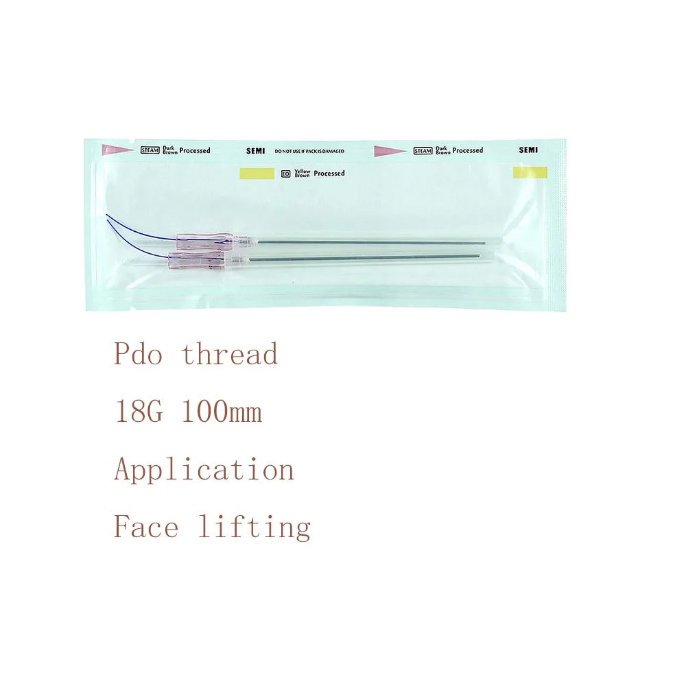 Disposable 18g 100mm Face Lifting Pdo Thread Fishbone with W Needle