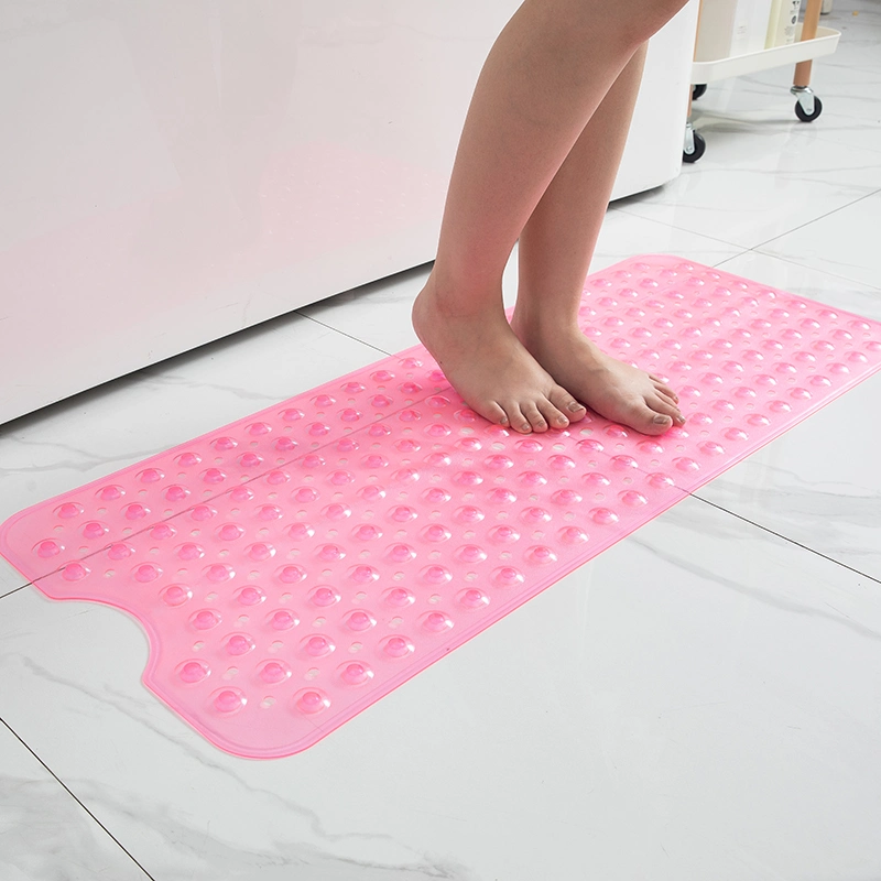 Shower Mat Square Bathroom Mats with Suction Cups and Drain Holes, Non Slip and Washable for Showers