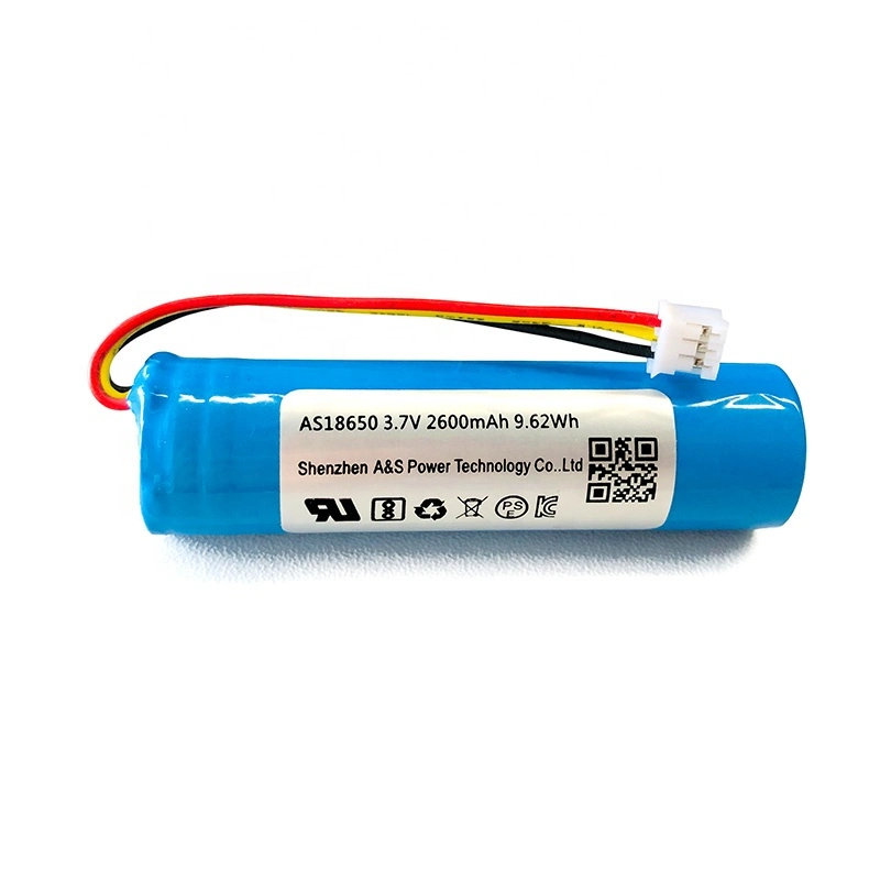 UL2054 Kc IEC62133 Rechargeable 18650 3.7V 2600mAh Lithium Ion Li Ion Battery for Mini LED Light