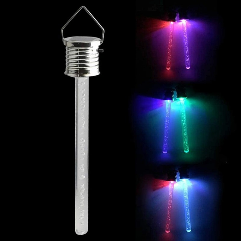 Luces Colgantes de tubo de colores Iluminación LED solar burbuja acrílica Lámpara de patio