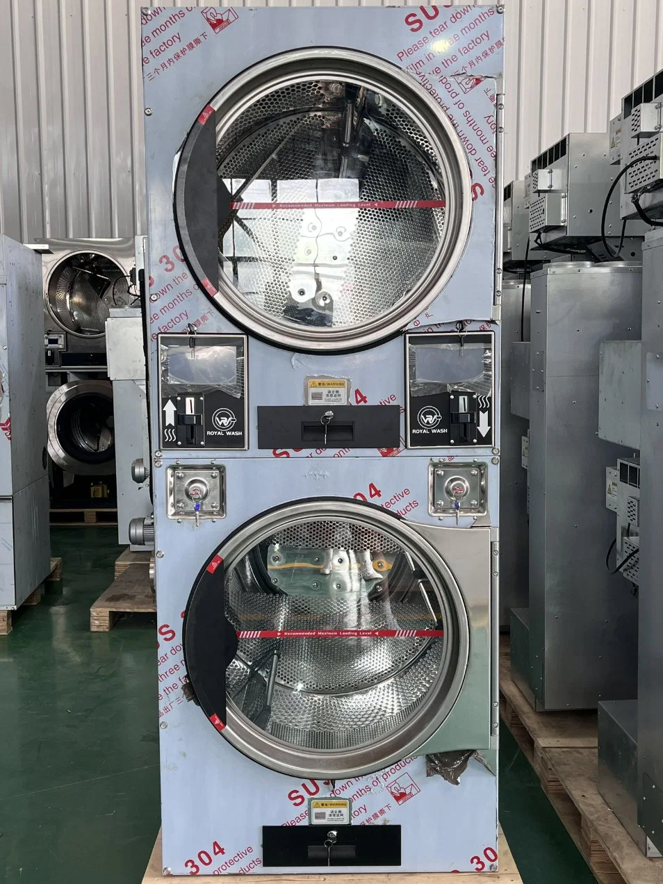 Commercial Stainless Steel Laundry equipment Coin Operated Industrial Double Tumble Dryer