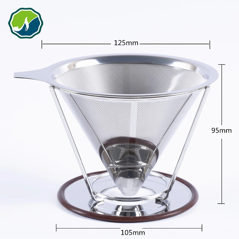 Stainless Steel Metal Wire Mesh Pour Over Reusable Coffee Filter