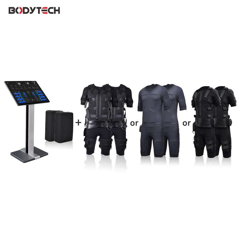 Bodytech Professional Wireless EMS Suit Training Deeply Muscle EMS Training Suit 1V2 Stand Machine