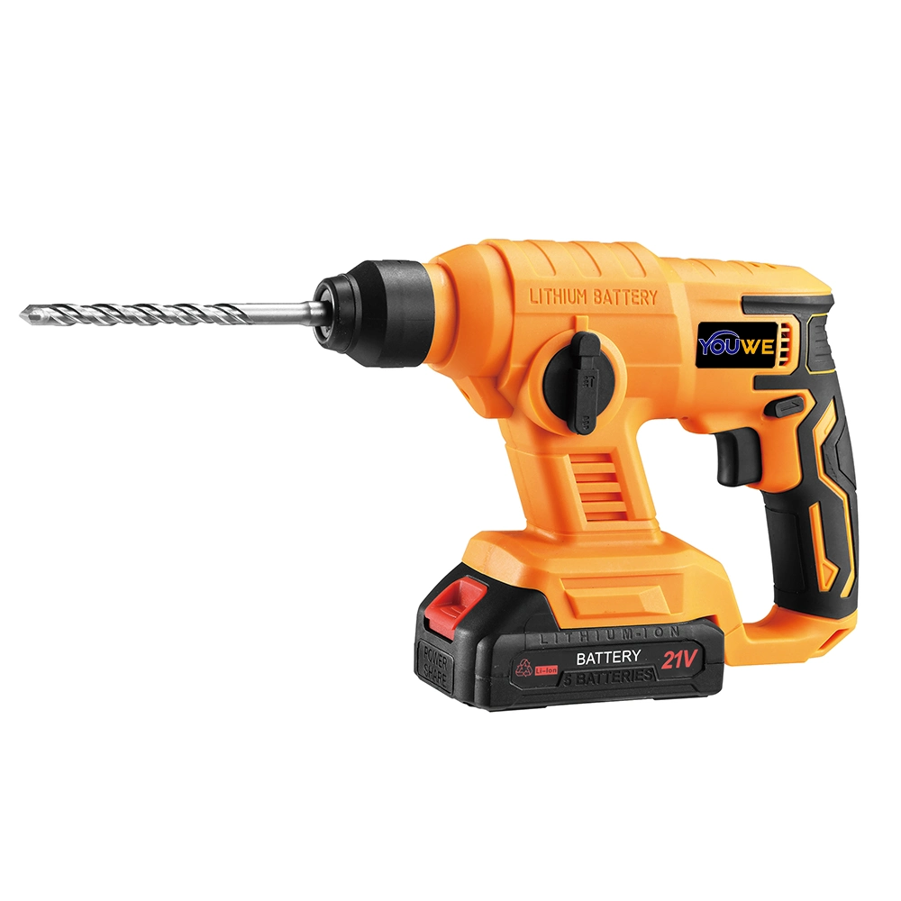 21V Cordless Lithium Electric Hammer Drill with Impact/Hammer Function