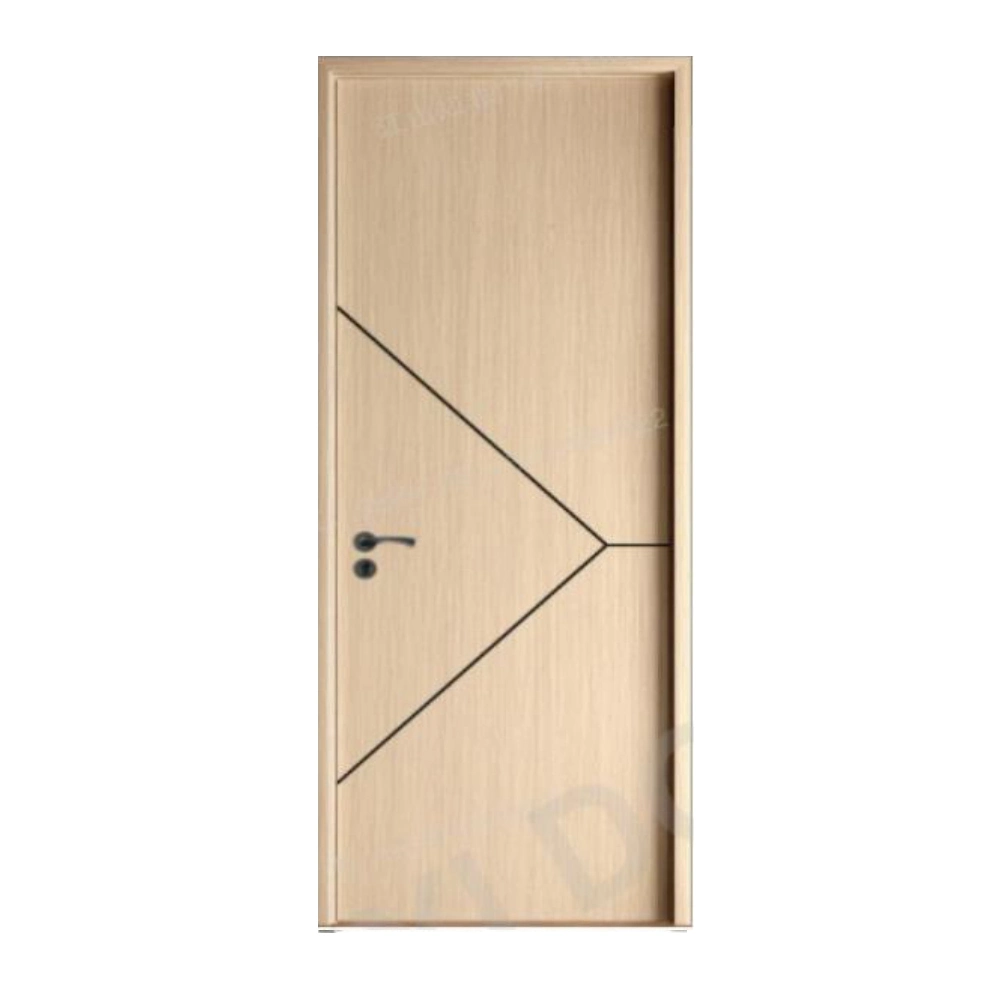 High quality/High cost performance  Hot Sale Interior Wood Room Door with Aluminum Stripes