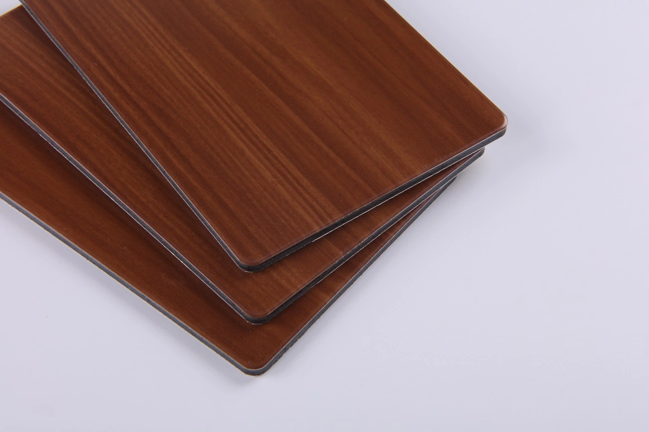 Eco-Friendly Three Colors Print ACP Wood Sandwich Aluminum Composite Panel for Wall Cladding