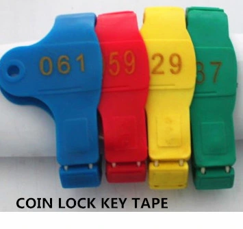 Coin Lock Fita, Marca de chave, banheiro lado Numberbathroom bracelete de Chave