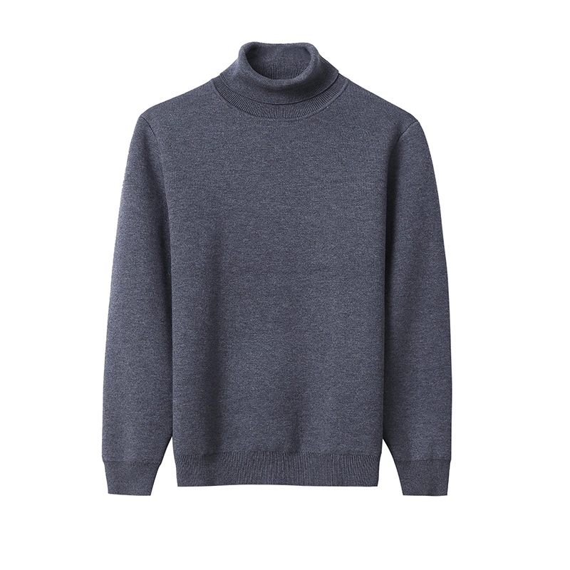 Men's Fashion Autumn Winter Cotton Acrylic Classic Turtleneck Jumper Sweater