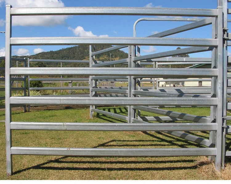 Cattle Sheep Horse Round Hay Bale Feeder / Heavy Duty Metal Animal Hay Feeder Gate-in-Frames