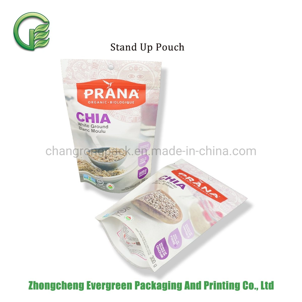 Small Size Grain Cereal Packaging Bag Printing Supplier Resealable Zipper High Barrier BOPP Pet PE Lamianted Plastic Food Packing Stand up Doypack Pouch
