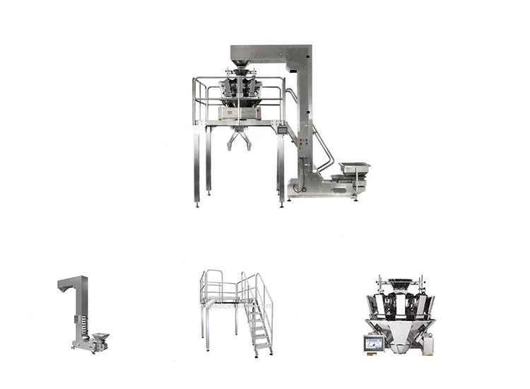 السعر المنخفض متعدد الوظائف وزن الوزن آلة التعبئة شبه التلقائية النظام