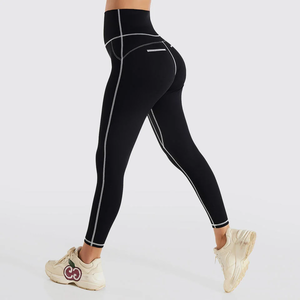 Hot Sale New Arrival Quick Dry Gym Fitness Wear Lengthening High Waist Sport Pants Breathable Womens Sportswear