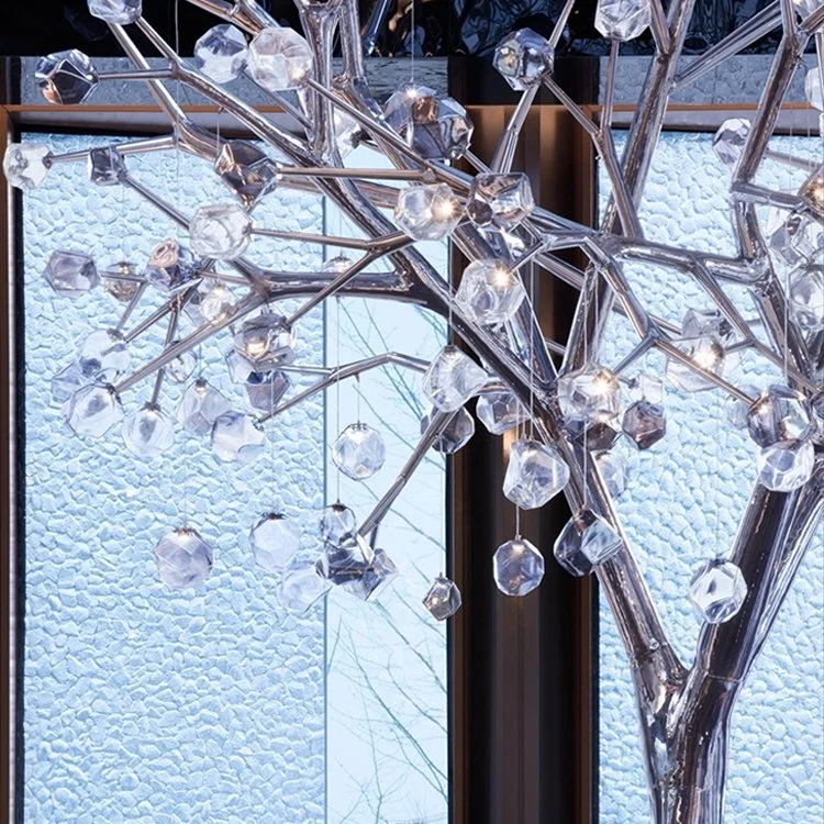 Glass Tree Lamp Custom Large Project LED Floor Light