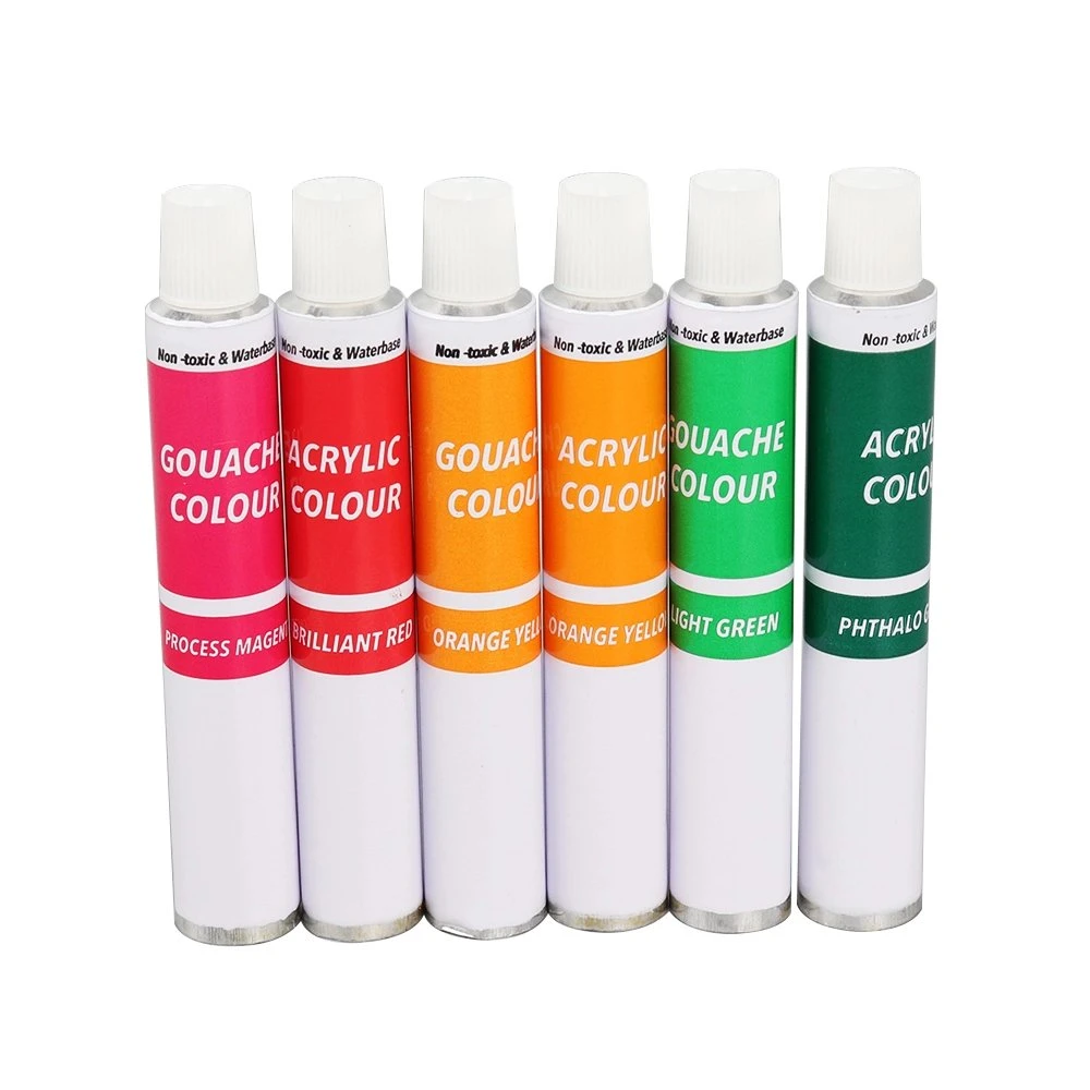 Nozzle Pigment Cream Collapsible Aluminum Paint Tube Packaging 50ml Volume 15g Capacity Wholesale