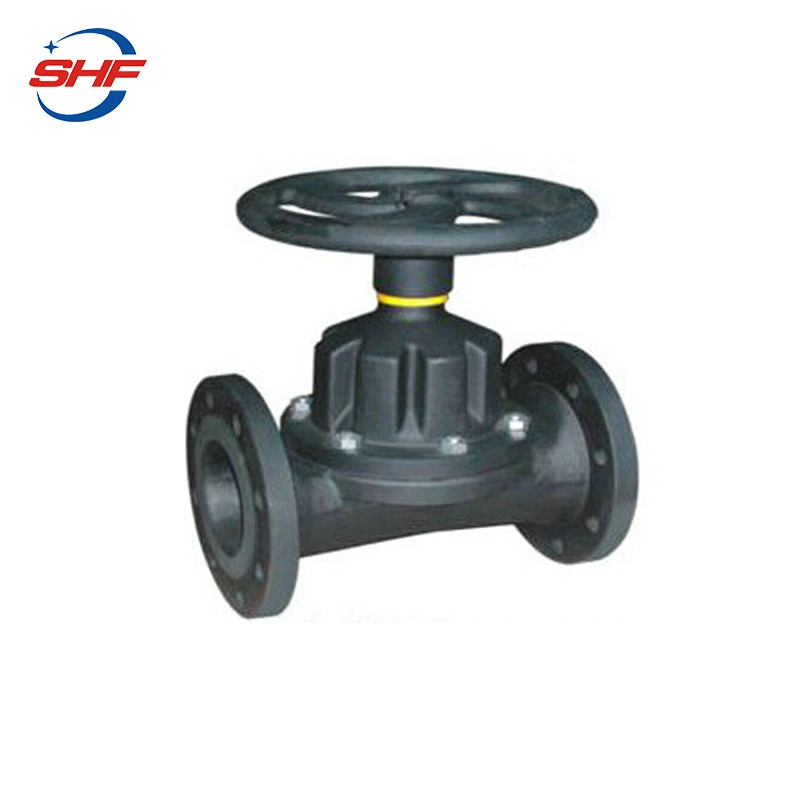 UPVC Plastic Flange Diaphragm Valve Switch and Regulating Diaphragm Valve (PPH, PVDF material)