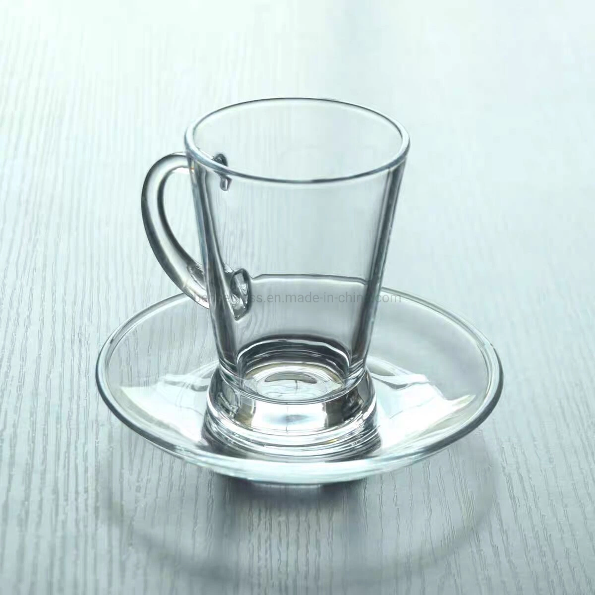 Blanc raffiné verre petit restaurant tasse thé fort Ensemble de tasses Esoresso pour tasse à café en verre transparent