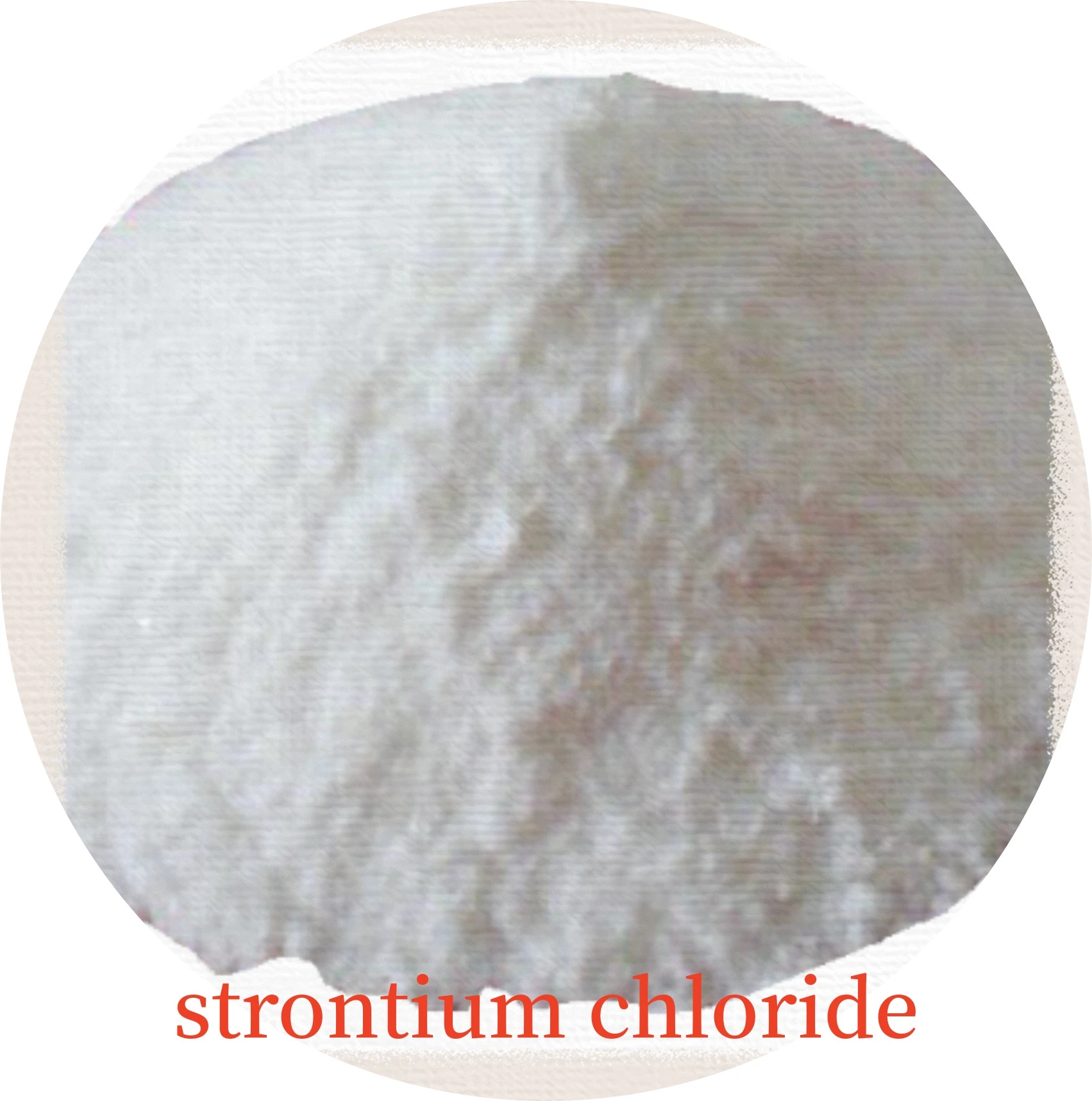 Chlorure de strontium est rouge en vertu de la flamme de précurseurs d'autres composés de strontium