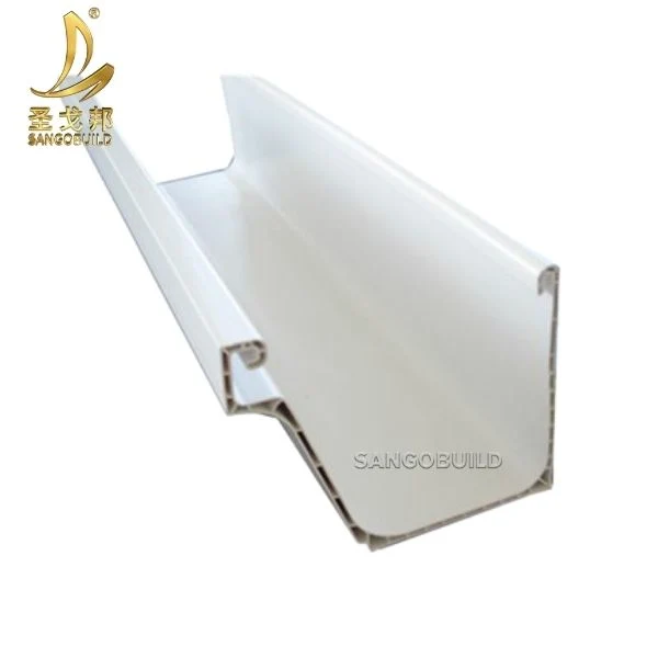 100% Raw Materials PVC Rain Water Gutter Roofing Aluminum Rain Gutter PVC Gutter Downspout and Pipe Fittings Building Materials