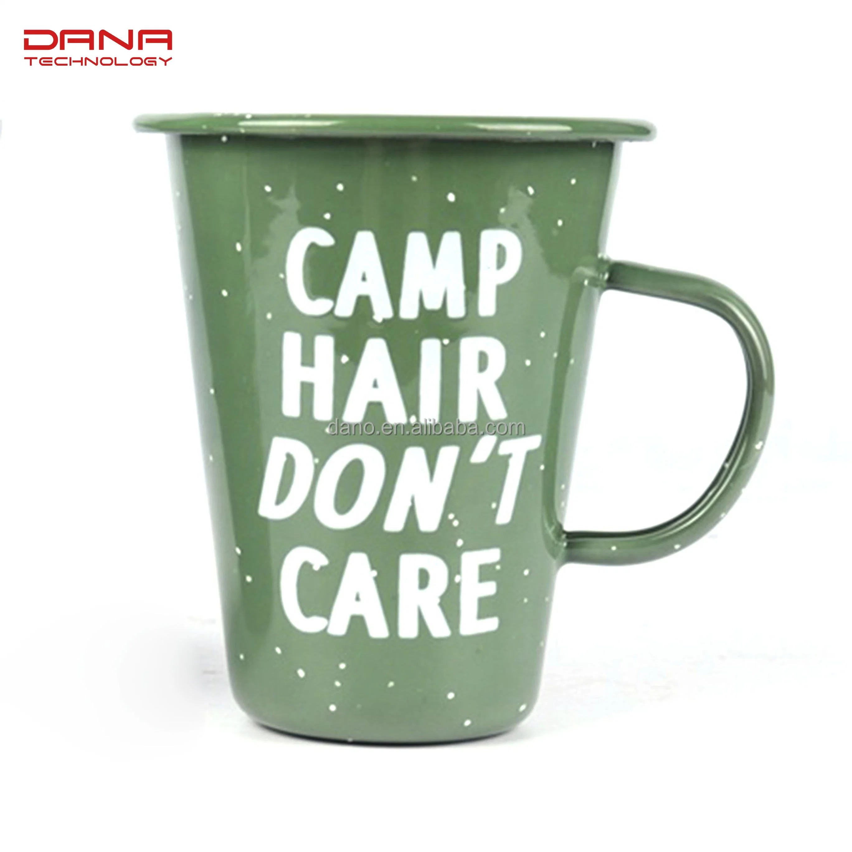 Logotipo personalizado Outdoor de 350 ml Camping esmalte café e leite Copo