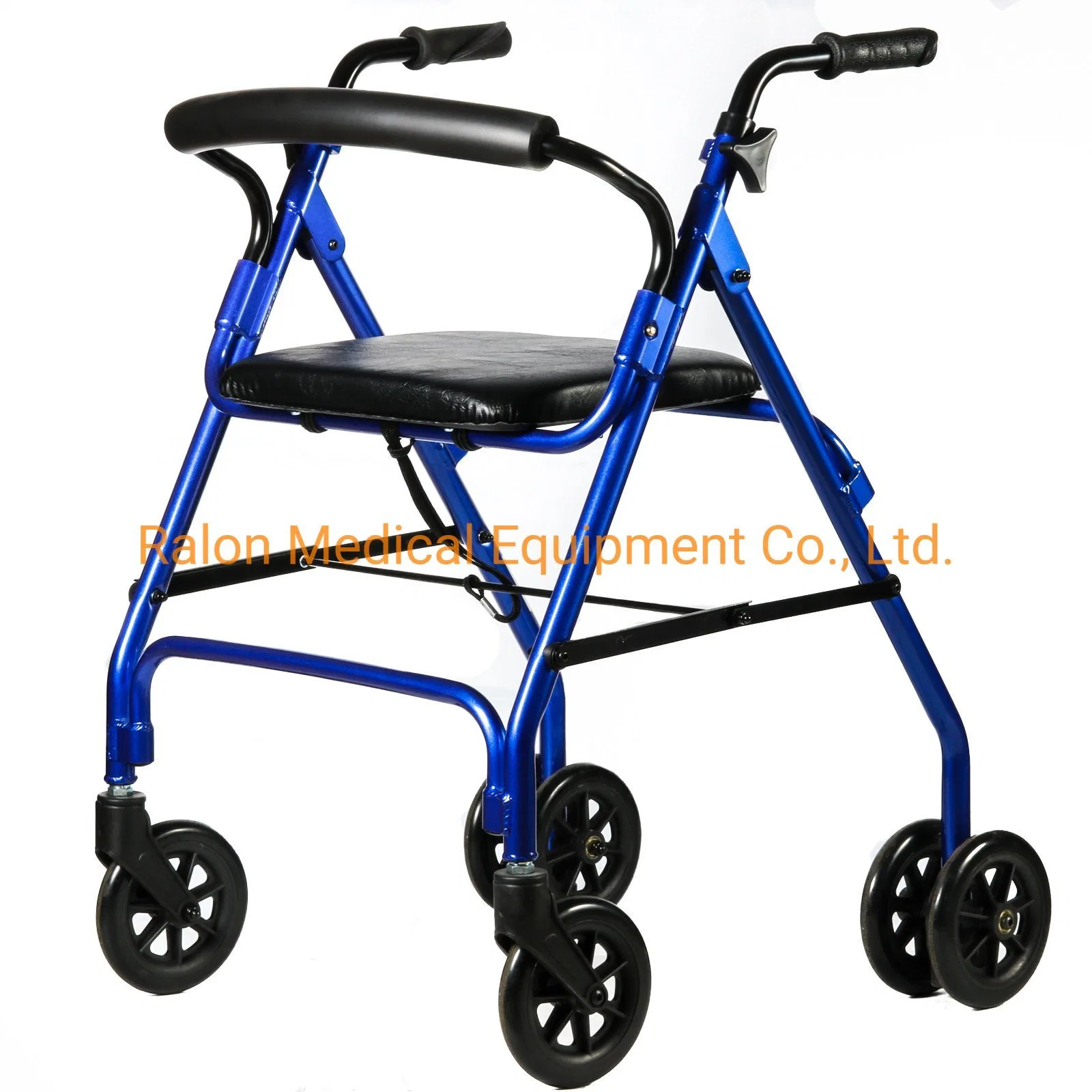 Press Braking Type Aluminum Rollator with Comfortable Sponge Seat