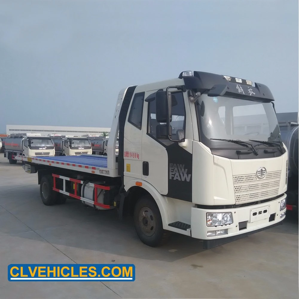 FAW 4X2 Light Duty 5tons 8tons Hydraulic Car Carrier Flachbett Wracker Road Recovery Tow Truck