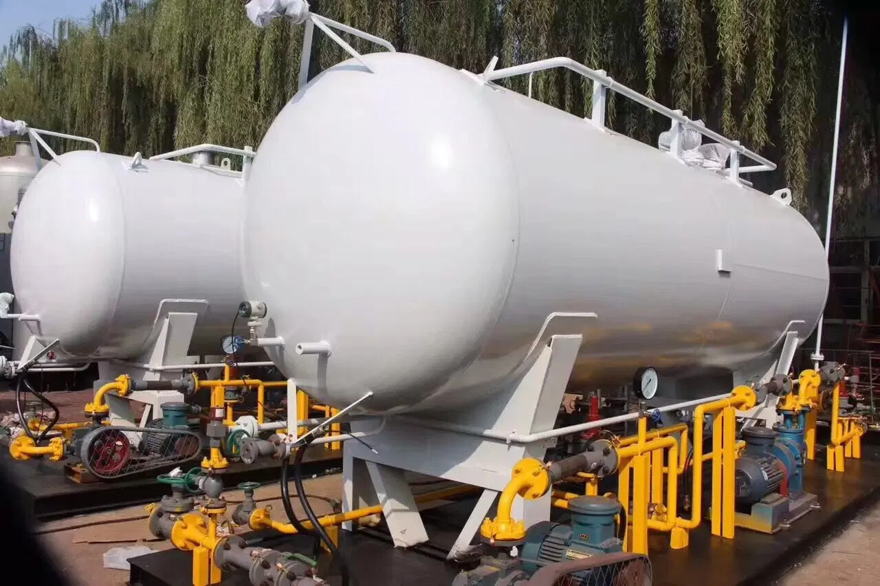 40, 000L 20tons 40m3 Skid-Mounted Propane Butane Storage Tanks for LPG Filling Stations