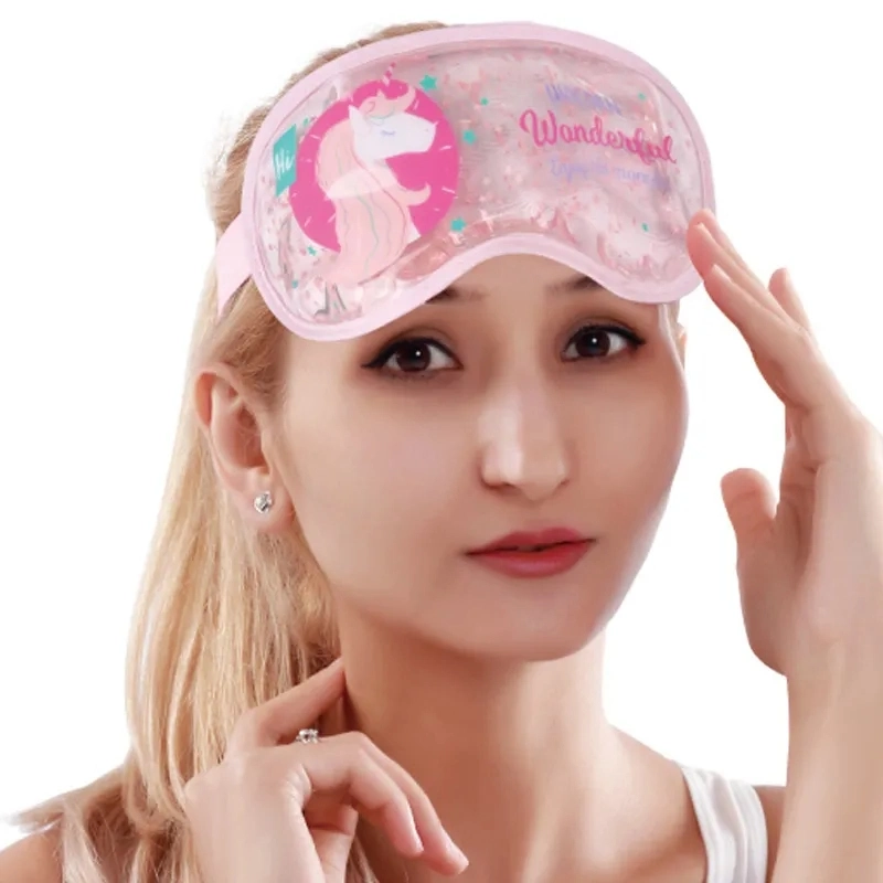 Colorful Printed Fancy Design High quality/High cost performance  Kids Cooling Glitter Gel Sleep Eye Mask