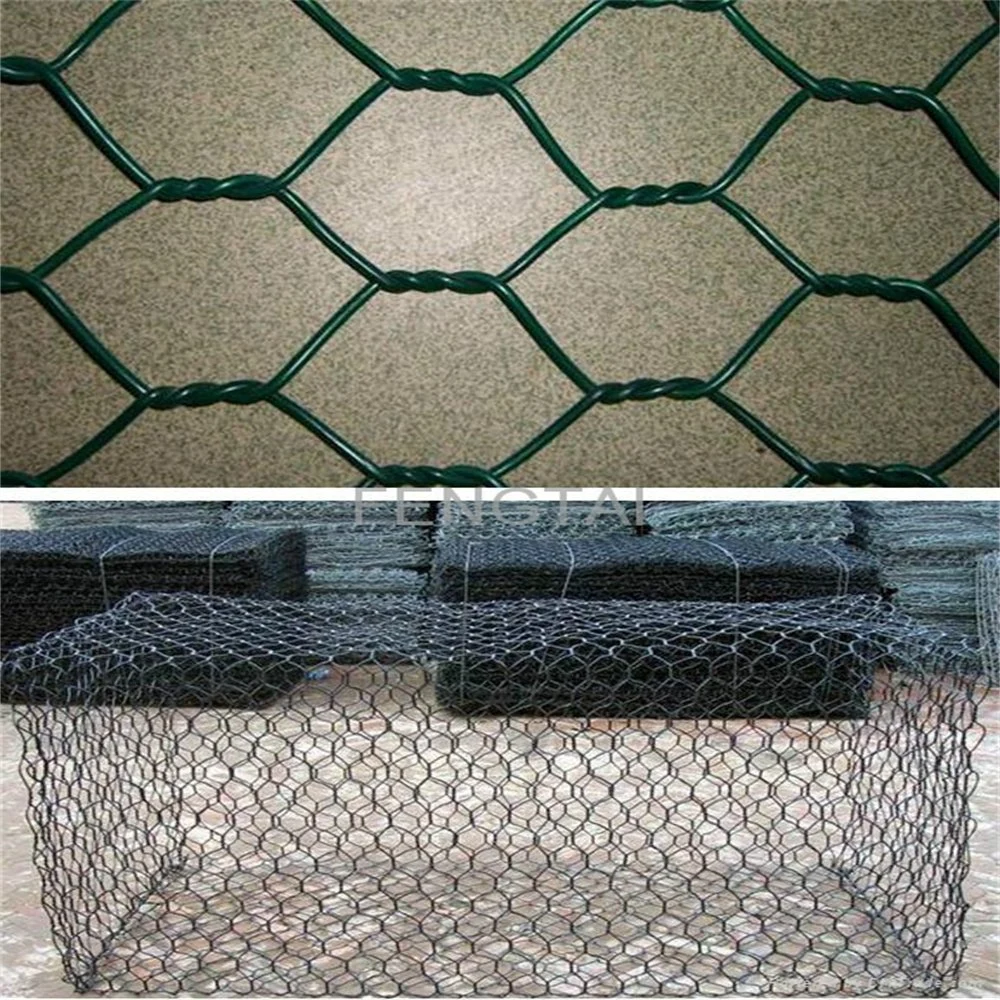 Hot DIP Galvanized PVC Plastic Coated Gabion Basket Stone Cage