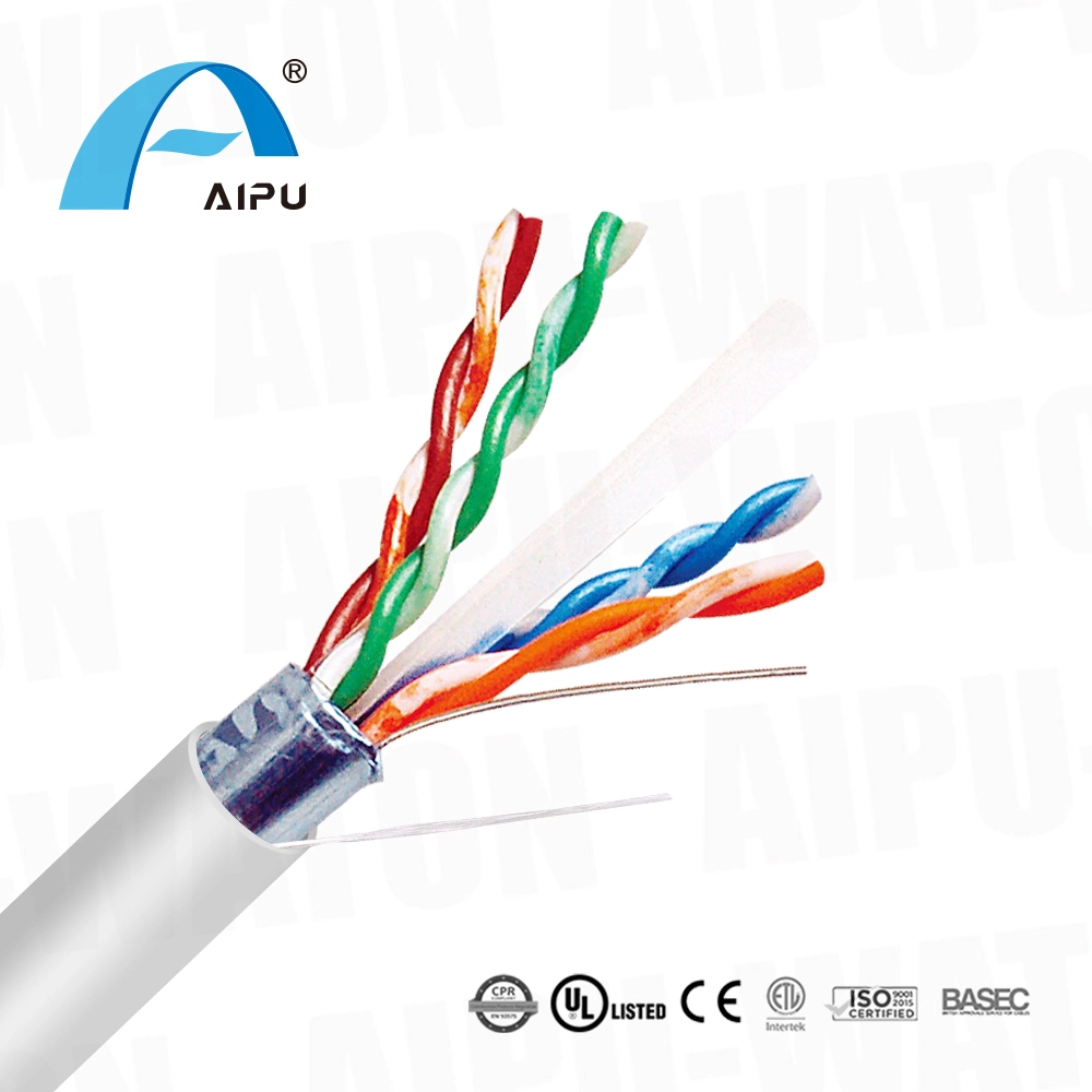 CAT6 Shielded Network Cable, F/UTP 4 Pair Ethernet Cable, Communication Cable, Twisted Pair Cable Material	PVC, LSZH