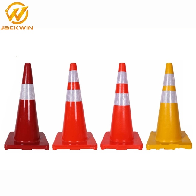 30cm / 45 cm / 70 cm / 90cm Orange réfléchissante une pièce en PVC trafic cône