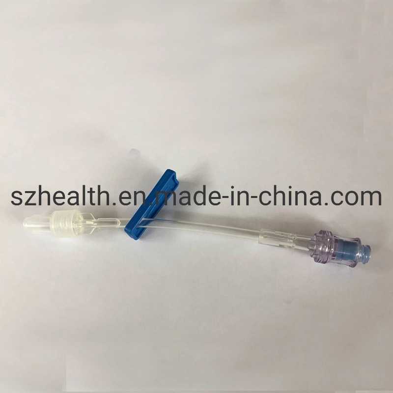 PVC Medical Consumables Extension Tube with Positive Pressure Needle Free Connectors