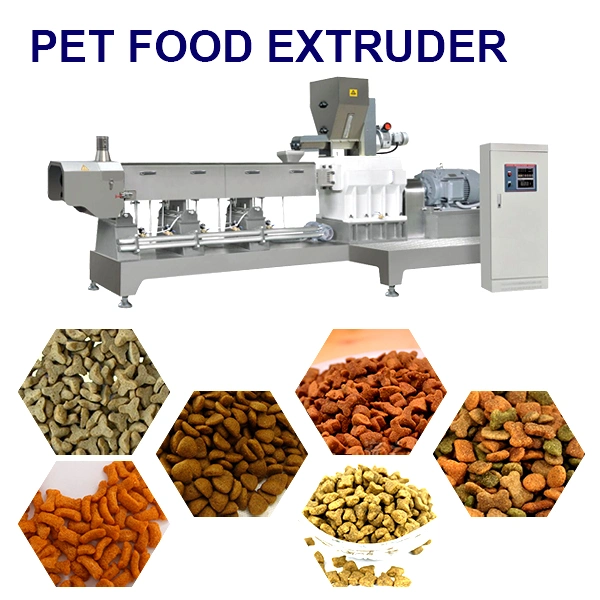 Large Capacity Twin Screw Extruder Animal Pet Food Production Line Dog Food Processing Floating Fish Feed Pellet Machine
