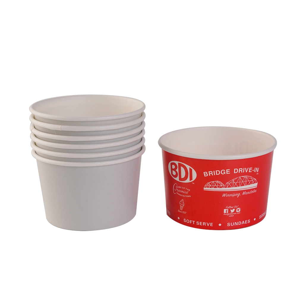 Healthy Green Fruit Eco Friendly Machinery for Gelato Bowl 250ml Disposable Ice Cream Paper Cup