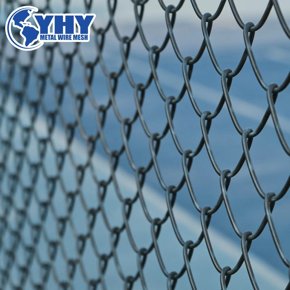 Black Vinyl Coated 8FT Chain Link Wire Mesh Fence for Baseball Field