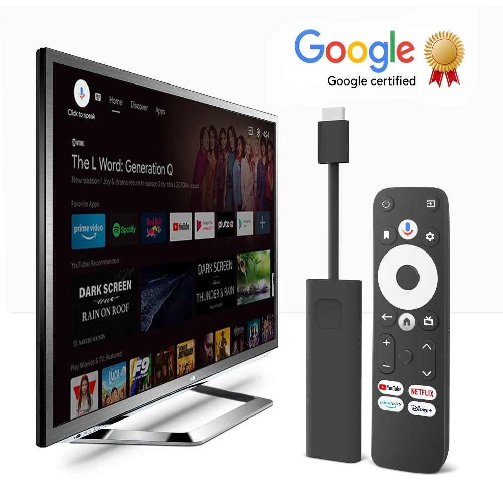 Android TV Stick 4K Google Certified ATV Android 11 USB Dongle