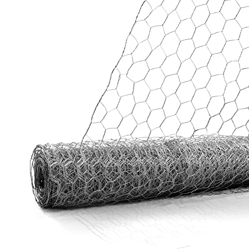 Fencer Wire 20 Gauge Chicken Wire Fence Galvanized Poultry Hexagonal Netting Crafting Chicken Coops Rabbit Rodent Cage