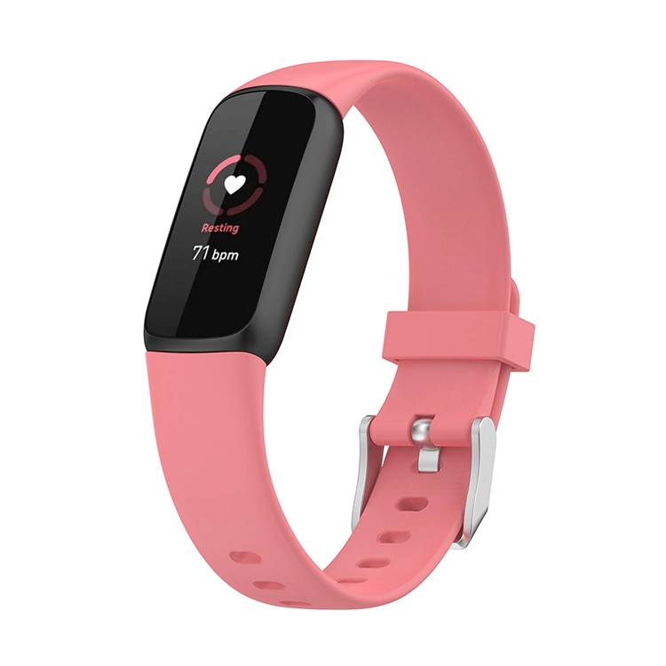 New Fashion Support Sports Stainless Steel Buckle Silicone Smart Watch Bands for Fitbit Luxe