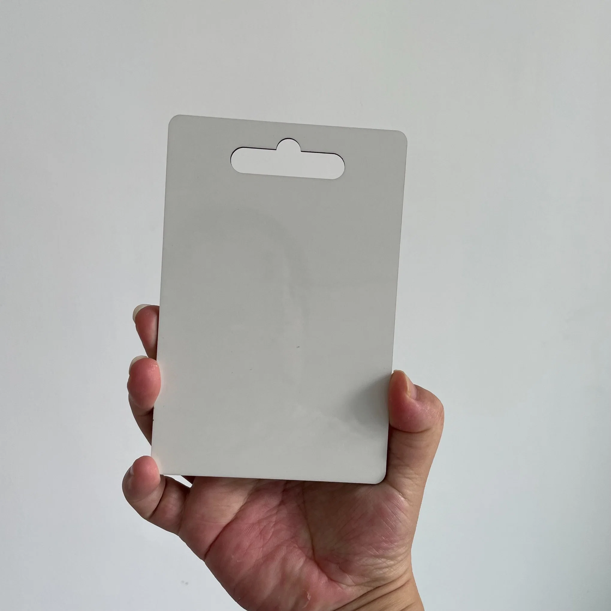 Blank Sublimation Single Sided Gift Cards White Wood MDF Hard Board Money Cash Card Holder with Aircraft Round Hole