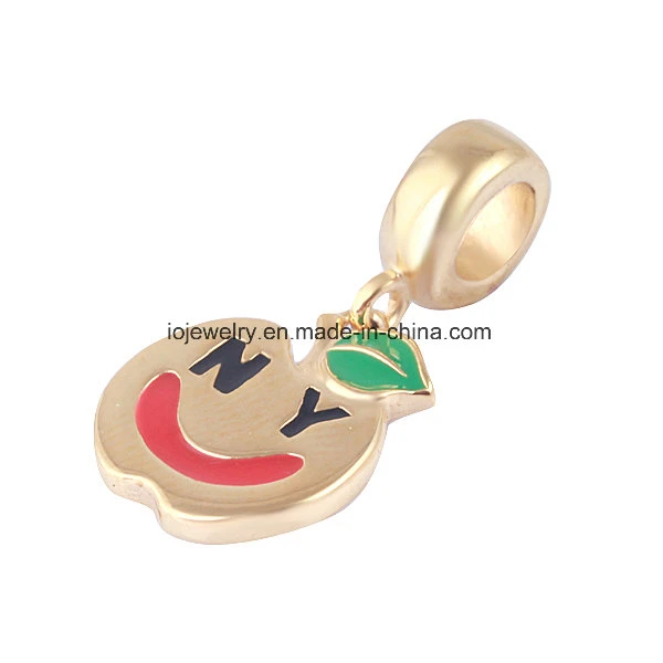 Wholesale/Supplier OEM Enamel Emoji Ny Face Charms for Necklace 18K Gold Plated